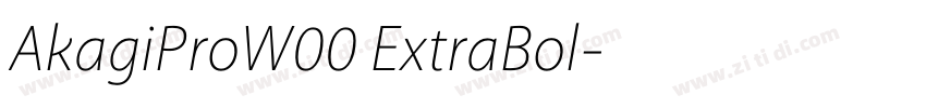 AkagiProW00 ExtraBol字体转换